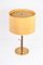 Lampada da tavolo con stelo in pelle e paralume giallo di Kalmar, anni '50, Immagine 2
