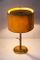 Table Lamp with Leather Stand & Yellow Shade from Kalmar, 1950s 6