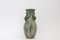 Vintage Danish Ceramic Vase with Leaf Applications by Arne Bang 1