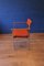 Mid-Century Chrome Armchair with Orange Upholstery from Antocks Lairn 5