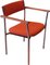 Mid-Century Chrome Armchair with Orange Upholstery from Antocks Lairn, Image 1