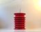 Red Tiered Space Age Pendant Light by Lars Schiøler for Høyrup, 1970s 1
