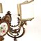 Art Nouveau Italian Chandelier in Burnished Brass and Bassano Ceramic, 1930s 3