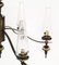 Lámpara de araña Art Déco de latón bruñido y cristal de Murano Venini con seis luces, años 30, Imagen 4