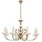 Venetian 8-Arm Chandelier in Silvered Brass, 1950s, Image 1