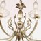 Venetian 8-Arm Chandelier in Silvered Brass, 1950s 5