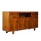 Art Deco Italian Walnut Sideboard with Display Cabinet, 1940s 3