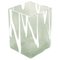 Transparent & White Murano Glass Vase from Venini, 1950s 4
