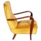 Mid-Century Modern Walnut & Velvet Lounge Chair, 1940s 2