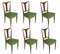 Italienischer Mid-Century Esstisch & 6 Stühle aus Nussholz, 7 . Set 5