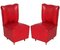Art Deco Italian Leatherette Bedroom Chairs, Set of 2 2