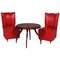 Art Deco Italian Leatherette Bedroom Chairs, Set of 2, Image 1