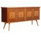 Mid-Century Buffet aus Buchenholz & Palisander mit Ahorn Intarsie 1