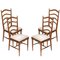 Mid-Century Chiavari Dining Chairs in Blond Walnut by Giuseppe Gaetano Descalzi, Set of 4 1