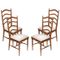 Mid-Century Chiavari Dining Chairs in Blond Walnut by Giuseppe Gaetano Descalzi, Set of 4, Image 1