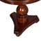 Art Deco Round Side Table in Solid Walnut & Burl Walnut 3