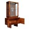 Art Deco Vitrine Cupboard in Burl Walnut from Meroni & Fossati 4