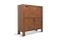 Vintage Brutalist Bar Cabinet in Stained Oak 2