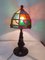 Antique Wrought Iron & Stained Glass Lamp by Augustin Louis Calmels, 1910s 2