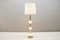 Lámpara de pie austriaca Hollywood Regency de latón y cristal, años 60, Imagen 2