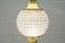 Lámpara de pie austriaca Hollywood Regency de latón y cristal, años 60, Imagen 6