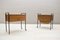 Scandinavian Sewing Boxes/Nightstands on Wheels, 1960s, Set of 2 3