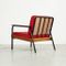 Lounge Chairs in Red, 1950s, Set of 2, Image 4