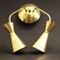 Mid-Century Double Shade Brass Wall Light from Arlus, 1950s 3