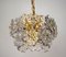 Pendant Lamp in Glass & Brass, 1960s, Image 3