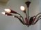 Bakelite & Cast Aluminum Flower Petal Ceiling Light, 1950s, Image 10