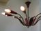 Lampada da soffitto Flower Petal in bachelite e alluminio, anni '50, Immagine 10