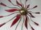 Bakelite & Cast Aluminum Flower Petal Ceiling Light, 1950s 3