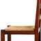 Mid-Century Italian Chestnut & Straw Chairs, 1960s, Set of 4 8
