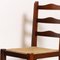 Mid-Century Italian Chestnut & Straw Chairs, 1960s, Set of 4 9