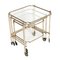 Silvered Brass Rolling Nesting Tables, 1930s, Set of 3 2