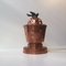 Vintage Copper Perfume Table Lamp with Star Perforations, 1950s 1