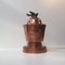 Vintage Copper Perfume Table Lamp with Star Perforations, 1950s, Image 1