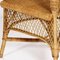 French Provençal Curved Bamboo & Rattan Armchair, 1950s, Image 5