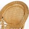 French Provençal Curved Bamboo & Rattan Armchair, 1950s, Image 6