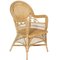 French Provençal Curved Bamboo & Rattan Armchair, 1950s 1
