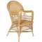 French Provençal Curved Bamboo & Rattan Armchair, 1950s, Image 1