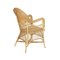 Französischer provenzalischer Armlehnstuhl aus gebogenem Bambus & Rattan, 1950er 2