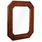 Mid-Century Mirror with Octagonal Frame in Walnut 1