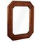Mid-Century Mirror with Octagonal Frame in Walnut, Image 1