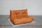 Togo Sofa in Cognac Leather by Michel Ducaroy for Ligne Roset, 1980s, Image 13