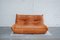 Togo Sofa in Cognac Leather by Michel Ducaroy for Ligne Roset, 1980s 3