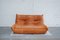 Togo Sofa in cognacfarbenem Leder von Michel Ducaroy für Ligne Roset, 1980er 3