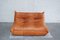 Togo Sofa in Cognac Leather by Michel Ducaroy for Ligne Roset, 1980s 4