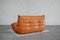 Togo Sofa in Cognac Leather by Michel Ducaroy for Ligne Roset, 1980s, Image 12