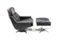 Model 802 Leather Swivel Lounge Chair with Ottoman by Werner Langenfeld for ESA, 1970s 3